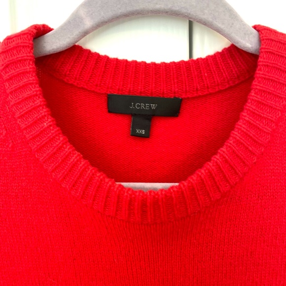 J. CREW Side Zippers Crew Neck Red Sweater XXS - Picture 6 of 7